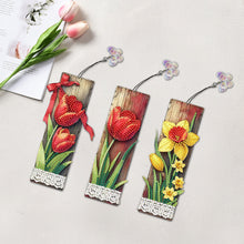 Load image into Gallery viewer, 3Pcs Special Shape Tulip Lily Diamond Painting Bookmark for Book Lovers