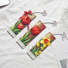 Load image into Gallery viewer, 3Pcs Special Shape Tulip Lily Diamond Painting Bookmark for Book Lovers
