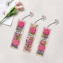 Load image into Gallery viewer, 3Pcs Special Shape Daisy Bouquet Diamond Painting Bookmark for Book Lovers
