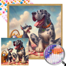 Load image into Gallery viewer, AB Diamond Painting - Full Round - Summer dog playing (40*40CM)