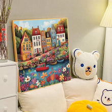 Load image into Gallery viewer, Diamond Painting - Full Round - Colorful cartoon house (40*40CM)