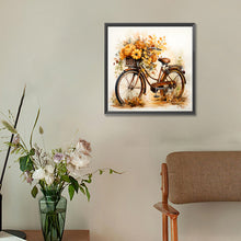 Load image into Gallery viewer, Diamond Painting - Full Round - Vintage bicycle bouquet (30*30CM)