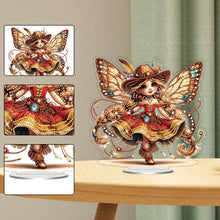 Load image into Gallery viewer, Acrylic Special Shaped Butterfly Girl Diamond Painting Desktop Decor for Adults