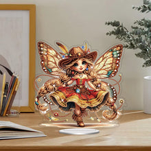 Load image into Gallery viewer, Acrylic Special Shaped Butterfly Girl Diamond Painting Desktop Decor for Adults