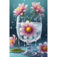Load image into Gallery viewer, Diamond Painting - Full Round - Water and flowers in the cup (30*45CM)