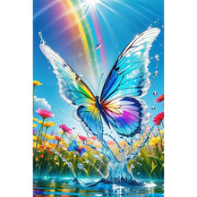 Load image into Gallery viewer, Diamond Painting - Full Round - Butterfly and rainbow (30*45CM)