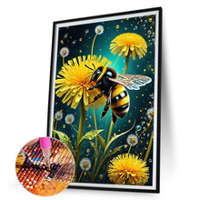 Load image into Gallery viewer, Diamond Painting - Full Round - Bee and flower (30*45CM)