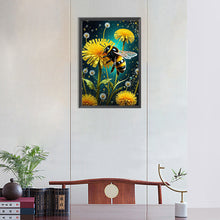 Load image into Gallery viewer, Diamond Painting - Full Round - Bee and flower (30*45CM)