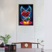 Load image into Gallery viewer, Diamond Painting - Full Round - Red rose and wings (30*45CM)