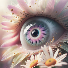 Load image into Gallery viewer, Diamond Painting - Full Round - Beautiful eyes with daisy eyelashes (30*30CM)