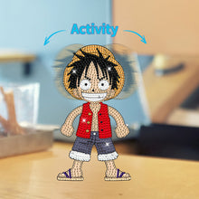 Load image into Gallery viewer, Acrylic One Piece Character Luffy 5D DIY Diamond Art Shake Head Tabletop Decor
