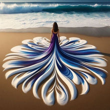 Load image into Gallery viewer, Diamond Painting - Full Round - Seaside flower skirt back (40*40CM)