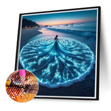 Load image into Gallery viewer, Diamond Painting - Full Round - Seaside fluorescent flower skirt (40*40CM)