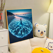 Load image into Gallery viewer, Diamond Painting - Full Round - Seaside fluorescent flower skirt (40*40CM)