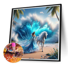 Load image into Gallery viewer, Diamond Painting - Full Round - Seaside wave girl (40*40CM)