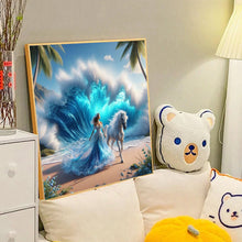 Load image into Gallery viewer, Diamond Painting - Full Round - Seaside wave girl (40*40CM)
