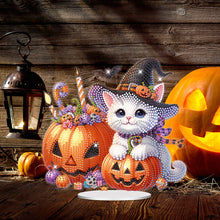 Load image into Gallery viewer, Acrylic Halloween Cat Diamond Painting Desktop Decorations for Home Office Decor