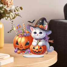 Load image into Gallery viewer, Acrylic Halloween Cat Diamond Painting Desktop Decorations for Home Office Decor