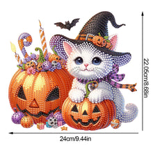Load image into Gallery viewer, Acrylic Halloween Cat Diamond Painting Desktop Decorations for Home Office Decor