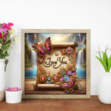 Load image into Gallery viewer, Diamond Painting - Partial Special Shaped - Gorgeous butterfly scroll (30*30CM)