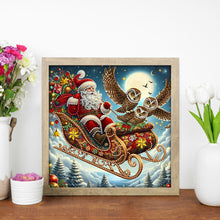 Load image into Gallery viewer, Diamond Painting - Partial Special Shaped - Santa Claus owl (30*30CM)