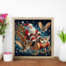 Load image into Gallery viewer, Diamond Painting - Partial Special Shaped - Santa Claus owl (30*30CM)