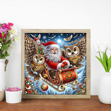 Load image into Gallery viewer, Diamond Painting - Partial Special Shaped - Santa Claus owl (30*30CM)