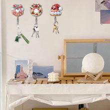 Load image into Gallery viewer, 6Pcs Acrylic Christmas Donuts Diamond Art Craft Wall Hooks Gift DIY Crafts Decor