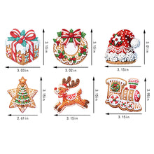 Load image into Gallery viewer, 6Pcs Acrylic Christmas Donuts Diamond Art Craft Wall Hooks Gift DIY Crafts Decor