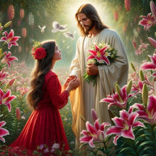 Load image into Gallery viewer, Diamond Painting - Full Round - Jesus and girl (40*40CM)