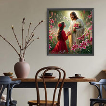 Load image into Gallery viewer, Diamond Painting - Full Round - Jesus and girl (40*40CM)