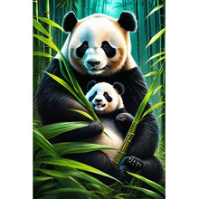 Load image into Gallery viewer, Diamond Painting - Full Round - Panda and panda baby (40*60CM)