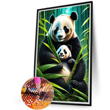 Load image into Gallery viewer, Diamond Painting - Full Round - Panda and panda baby (40*60CM)