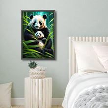 Load image into Gallery viewer, Diamond Painting - Full Round - Panda and panda baby (40*60CM)