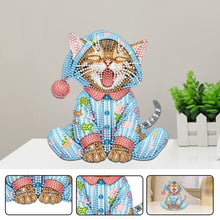 Load image into Gallery viewer, Acrylic Shaking Head Yawning Cat DIY Diamond Painting Desktop Ornaments