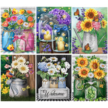Load image into Gallery viewer, 6pcs Round Diamond Painting Set - Vase (30*40CM)