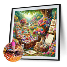 Load image into Gallery viewer, Diamond Painting - Full Round - Cat Garden (40*40CM)