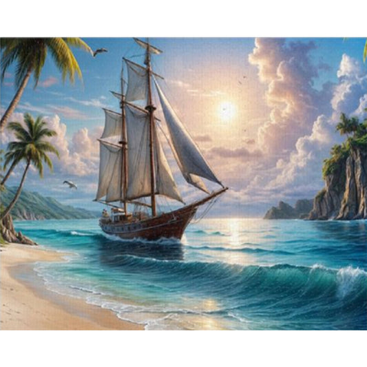 AB Diamond Painting - Full Round - Sailboat (50*40CM)