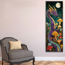 Load image into Gallery viewer, AB Diamond Painting - Full Round - Purple Dragon under the Moon (30*90CM)