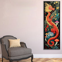 Load image into Gallery viewer, AB Diamond Painting - Full Round - Red Dragon in the Flowers (30*90CM)
