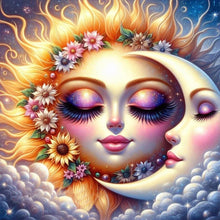 Load image into Gallery viewer, Diamond Painting - Full Round - Sun and moon (40*40CM)