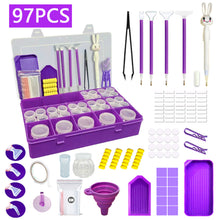 Load image into Gallery viewer, 97/112Pcs Diamond Painting Tool Kit 5D Diamond Painting Drill Pen for Art Crafts