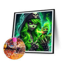 Load image into Gallery viewer, Diamond Painting - Full Round - Girl with green hair (40*40CM)