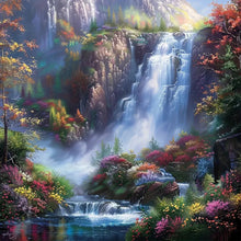 Load image into Gallery viewer, Diamond Painting - Full Round - Landscape with waterfall (50*50CM)
