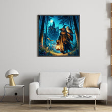 Load image into Gallery viewer, Diamond Painting - Full Round - Wizard finding his way at night (50*50CM)