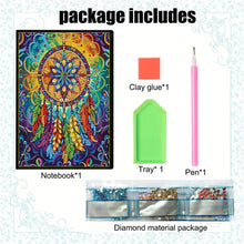 Load image into Gallery viewer, 5D Diamond Painting Notebook DIY Diamond Art Dairy Book Kits (Dream Catcher)