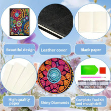 Load image into Gallery viewer, 5D Diamond Painting Notebook DIY Diamond Art Dairy Book Kits for Adults(Mandala)