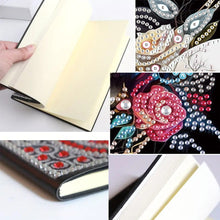 Load image into Gallery viewer, 5D Diamond Painting Notebook DIY Diamond Art Dairy Book Kits (Rose Skull)