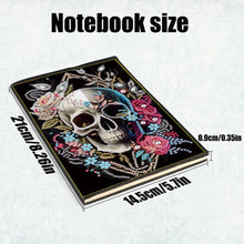 Load image into Gallery viewer, 5D Diamond Painting Notebook DIY Diamond Art Dairy Book Kits (Rose Skull)