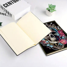 Load image into Gallery viewer, 5D Diamond Painting Notebook DIY Diamond Art Dairy Book Kits (Rose Skull)